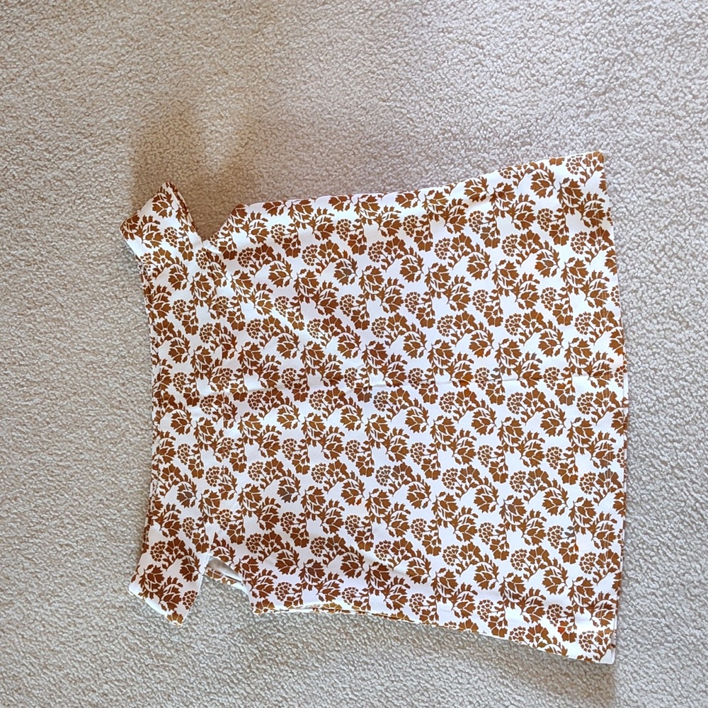 Off shoulder cotton blend top